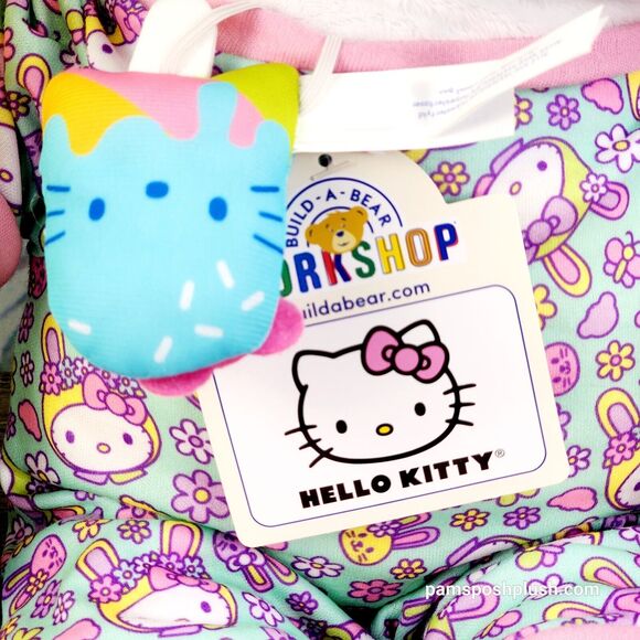 Build A Bear Hello Kitty SPRING GINGHAM Sleeper Skirt Graphic T Top Kawaii Plush - Picture 5 of 7